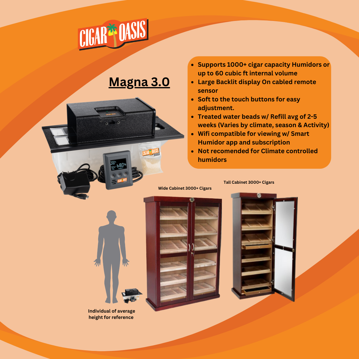 Cigar Oasis Magna 3.0 Electronic Humidifier-Humidor Accessories-Cigar Oasis-Cigar Oasis