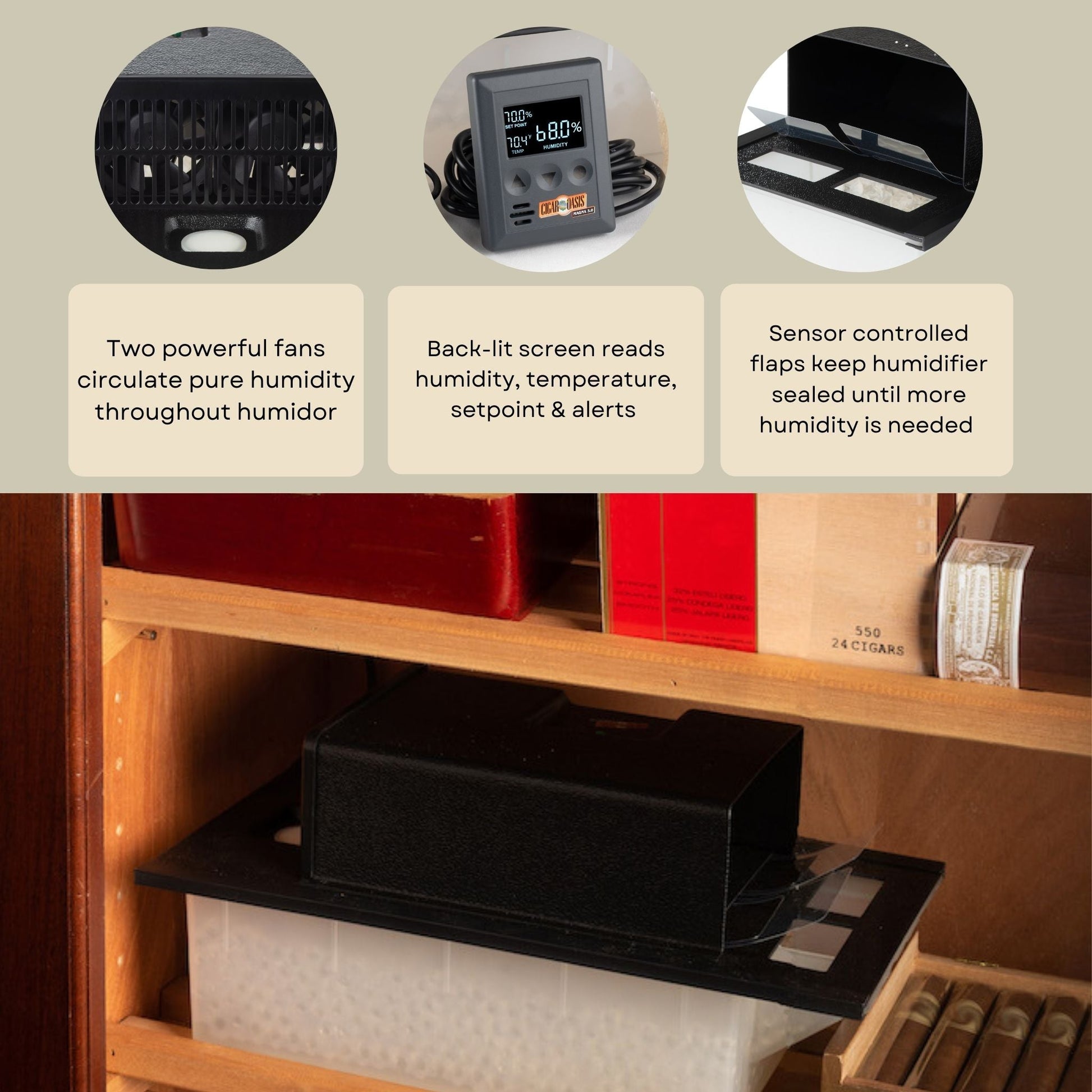 Cigar Oasis Magna 3.0 Electronic Humidifier-Humidor Accessories-Cigar Oasis-Cigar Oasis