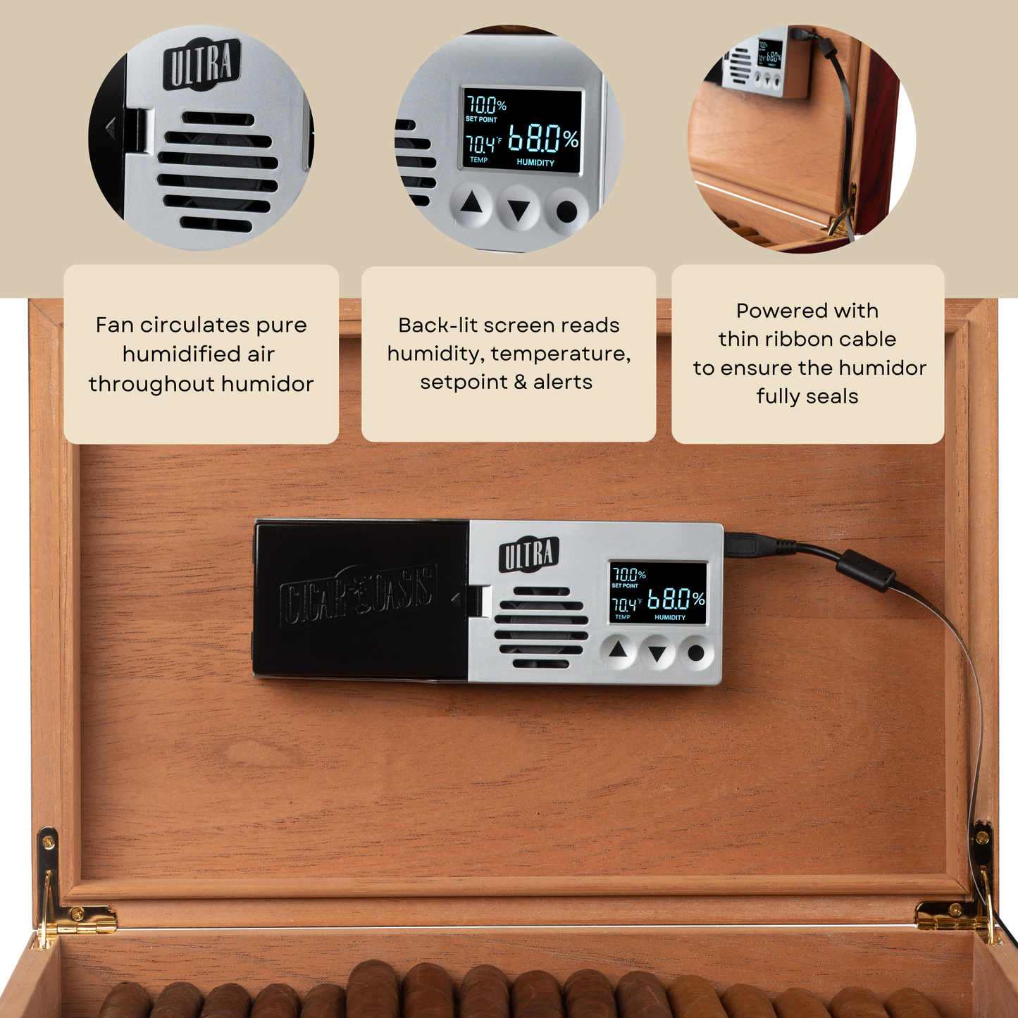 Cigar Oasis Ultra 3.0 Electronic Humidifier-Humidor Accessories-Cigar Oasis-Cigar Oasis